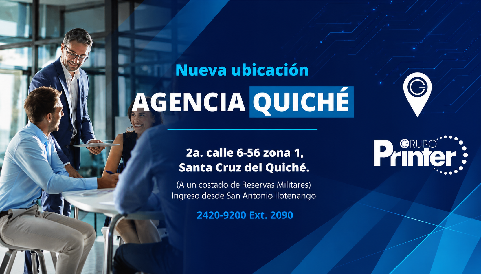 Nueva ubicación — Agencia Quiché, 2a. calle 6-56 zona 1, Santa Cruz del Quiché